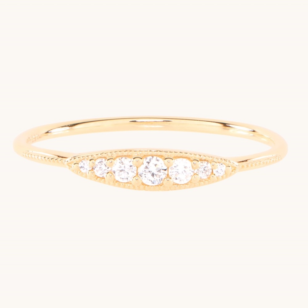 Catbird City Moon Diamond Ring